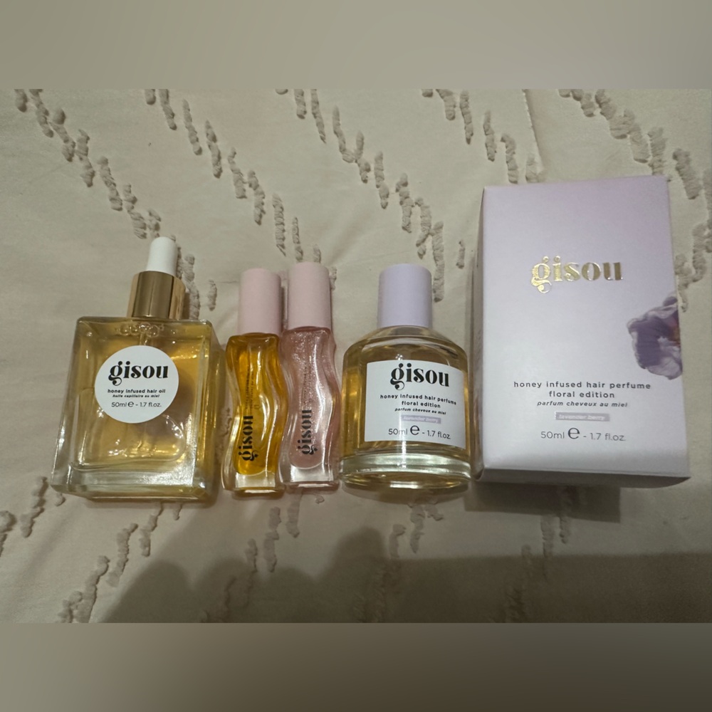 Gisou Honey Infused Hair Perfume & Oil - Gold and Pink